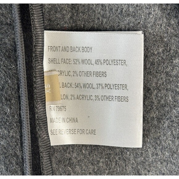 Michael Kors Wool Blend Waterfall Jacket Coat Black Gray XS Open Front Pockets - Picture 3 of 13